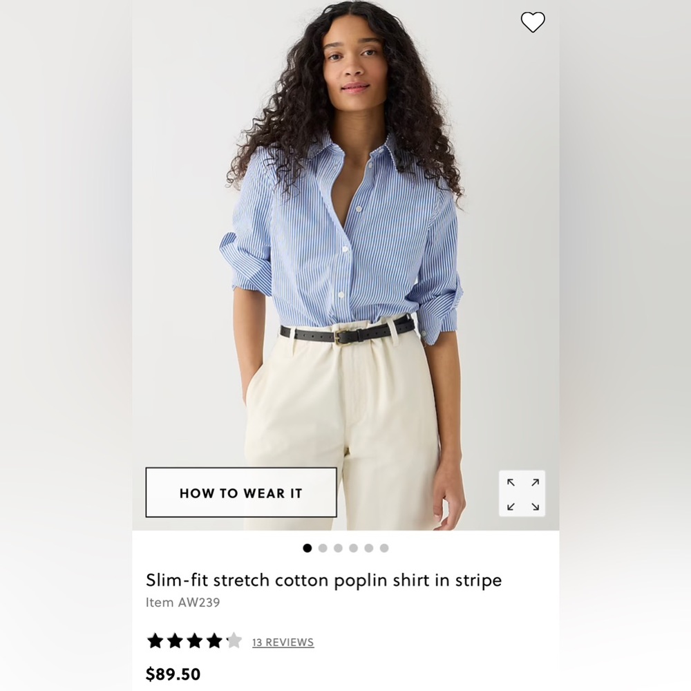 J Crew Poplin Shirt